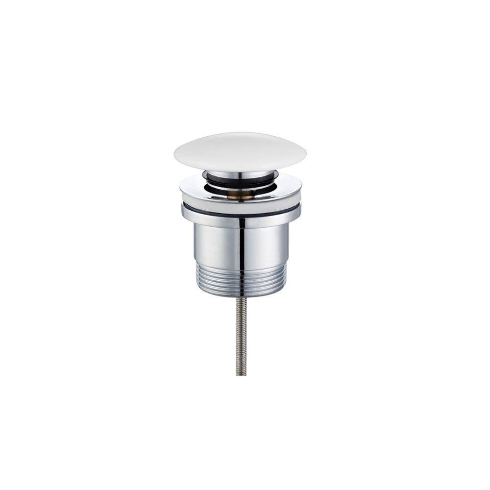Basin Pop Up Waste - White Ceramic Cap