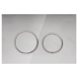 Round Button Flush Plate for R&T In-Wall Cistern Toilet - Chrome