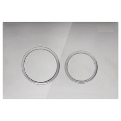 Round Button Flush Plate for R&T In-Wall Cistern Toilet - Chrome