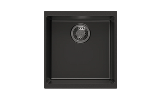 Granite Black Single Bowl Undermount / Topmount Sink 430x460mm - Various Colours
