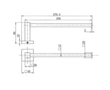 ASL Black Square Towel Holder