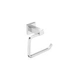 Square Toilet Roll Holder - Chrome / Black