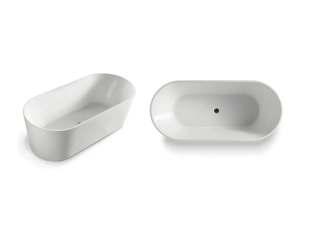 Project Range Oval Freestanding Bath 1500 / 1700 mm - Gloss White