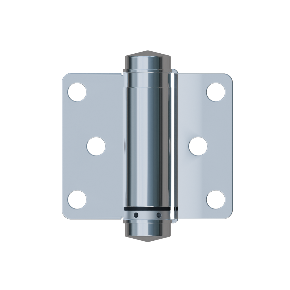 209 Double Action Spring Hinge Visible Fix in Satin Stainless Steel - 209_DBLACT_SS