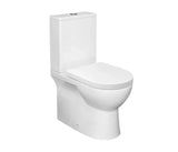 EC Raised Height Back To Wall Rimless Flush Toilet Suite with Soft Close Seat - White (4 Star)