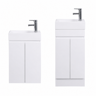 BV65 Compact Freestanding / Wall Hung Vanity 400x205mm - Gloss White