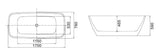 Rectangle Freestanding Bath 1500 / 1700 mm - Gloss White