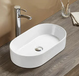Solis Above Counter Ceramic Basin 525x300mm - Various Colours