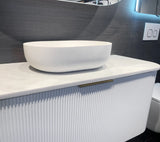 Noosa Counter Top Solid Surface Basin 500x345mm - Matte White