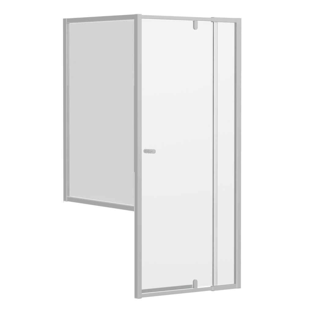 Chrome 6mm Full Framed Adjustable Pivot Shower Screen – Front & Half Return, 740–1300mm, 1950mm High, Special Order
