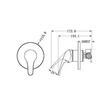 SM23 Nero Round Shower / Bath Mixer - Chrome