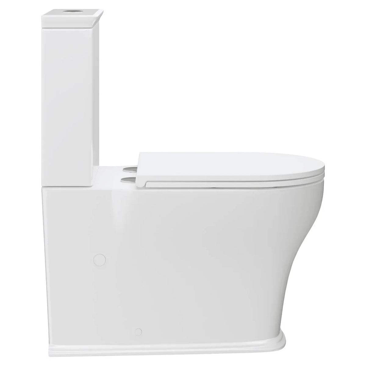 Hampton Style Back To Wall Tornado Rimless Flush Toilet Suite with Soft Close Seat - White (4 Star)