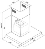 Carysil T Shape Rangehood 60CM - Various Colours