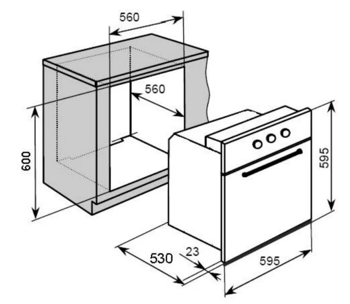 Carysil Built-In Oven 60 CM - Various Colours