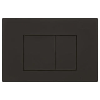 Square Button Flush Plate for R&T In-Wall Cistern Toilet - Black