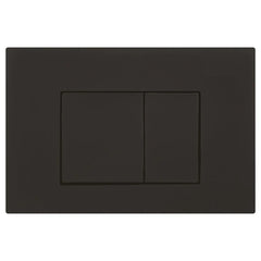 Square Button Flush Plate for R&T In-Wall Cistern Toilet - Black
