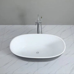 Oval Freestanding Bath 1500 / 1700mm - Matte Black & White