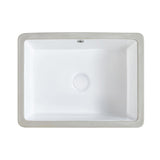 Koco Rectangular Undermount Ceramic Basin 470 x 350 x 173mm - Matte White