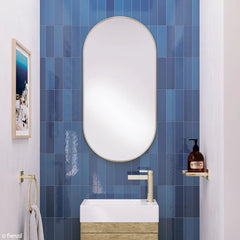 Pill Shape Mirror 460x900mm with frame - Various Colours (Frame)