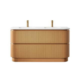 BV83 Wood Texture Freestanding Fluted Plywood Vanity - 900/1200/1500mm