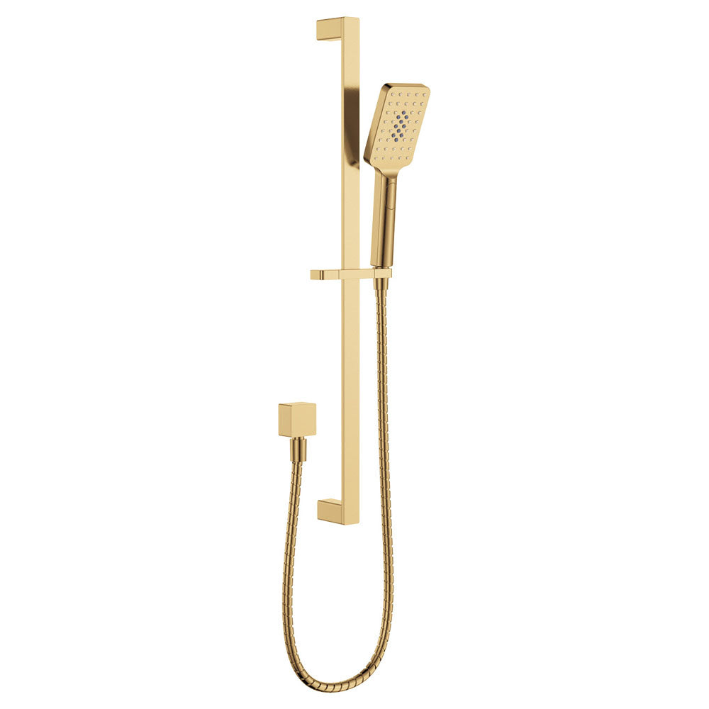 Single Shower Rail Brushed Gold - Floor Display Clearance