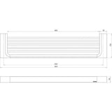 Black Square Shower Shelf (GS896 MB) - Stock Clearance