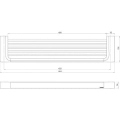 Black Square Shower Shelf (GS896 MB) - Stock Clearance