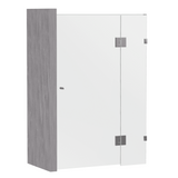 SS33 Semi Frameless Wall to Wall Hinged Door Shower Screen - Various Colours & Sizes