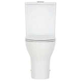 Raised Height Back To Wall Tornado Rimless Flush Toilet Suite with Soft Close Seat - White (4 Star)