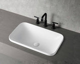 Phoenix Rectangle Half Insert Ceramic Basin 500x380mm / 600x380mm - Gloss White