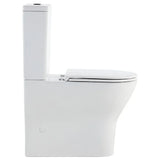 Raised Height Back To Wall Tornado Rimless Flush Toilet Suite with Soft Close Seat - White (4 Star)