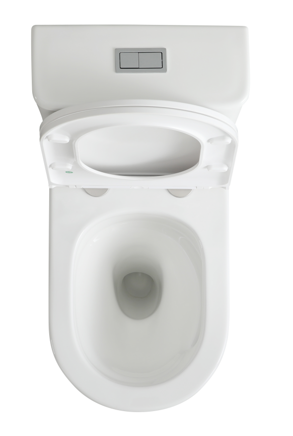 CE Raised Height Back To Wall Tornado Rimless Flush Toilet Suite with Soft Close Seat - Gloss White (4 Star)