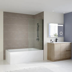 SS11 Fixed Over Bath Shower Screen 800x1500x10mm with Wall Channel