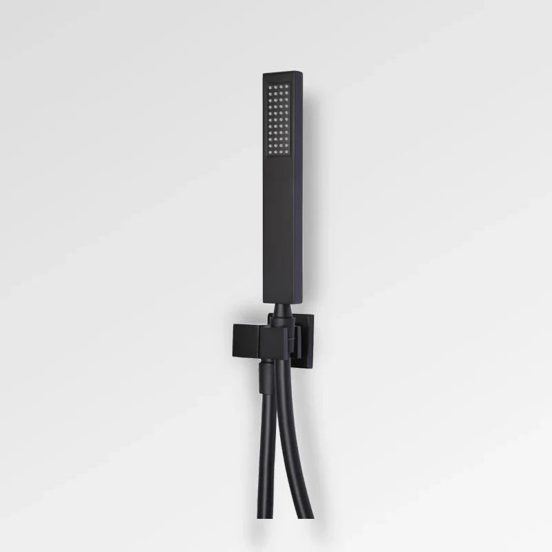 Slim Square Hand Shower On Holder - Various Colours