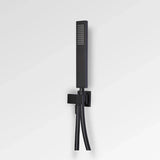 Slim Square Hand Shower On Holder - Various Colours