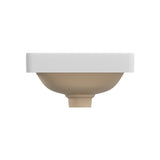 Tranquil Square Half Insert Ceramic Basin with Overflow 345x345mm - Various Colours