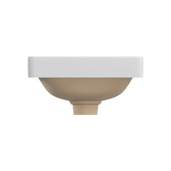 Tranquil Square Half Insert Ceramic Basin with Overflow 345x345mm - Various Colours