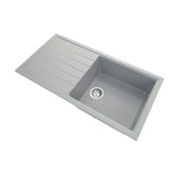 Granite Black Single Bowl Kitchen Sink With Drainer 1000x500mm
