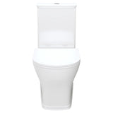 Hampton Style Back To Wall Tornado Rimless Flush Toilet Suite with Soft Close Seat - White (4 Star)