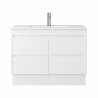 BV15 Gloss White Fingerpull Freestanding Vanity - 600 / 750 / 900 / 1200 / 1500 / 1800mm