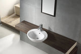 Revive Gloss White Oval Semi Recess Ceramic Basin 500x430mm