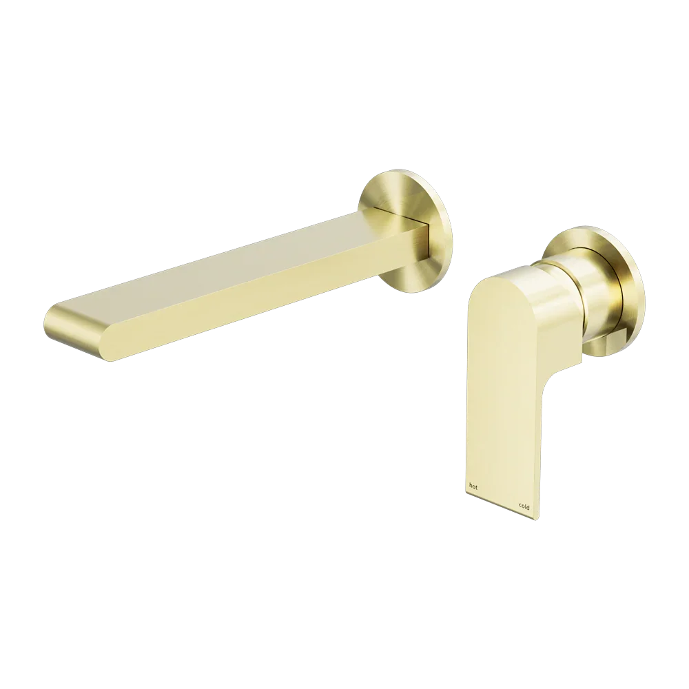 Nero Tapware WBM26 Bianca Wall Basin/Bath Mixer Set (Separate Backplate) with 187mm Reach Spout - Various Colours