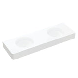 Horizon Large Double Matte White Wall Hung Solid Surface Basin 1400x450mm