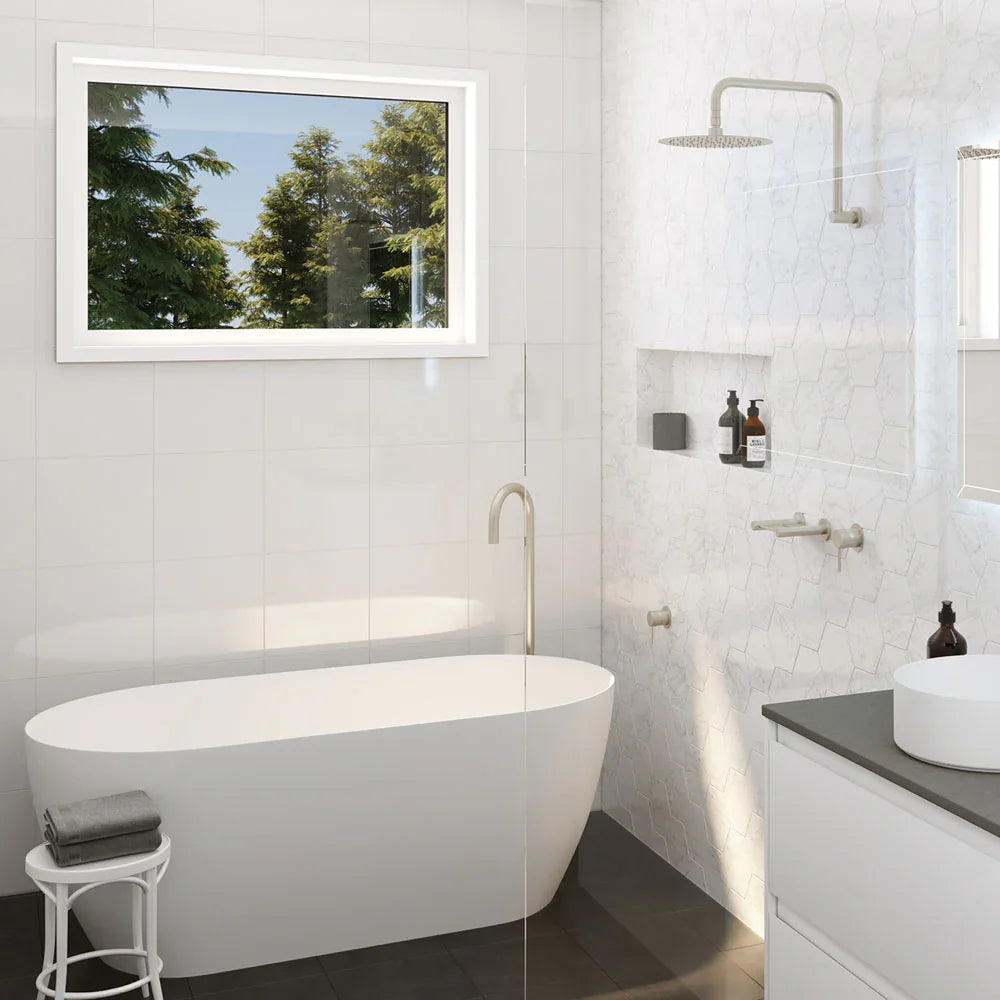 Round High-Rise Overhead Shower Arm - Various Colours