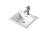 Ember Rectangle Drop in / Insert Ceramic Basin 505x440mm