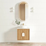 BV26WH Woodland Oak with Stone handle Wall Hung Vanity - 600 / 750 / 900 / 1200 / 1500 / 1800mm