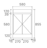 BV52 (460mm Depth) Matt Grey Shaker Freestanding Vanity - 600 / 750 / 900 / 1200 / 1500 / 1800mm