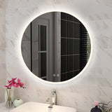 Round Frameless LED Mirror (Back Lit) with Demister 600mm / 750mm / 900mm