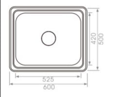 Single Bowl Topmount Laundry Sink 560x460 / 600x500 / 510x390mm - Stainless Steel