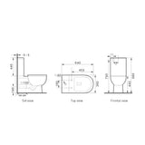Care Range Wall Faced Rimless Flush Toilet P/S Trap - Bottom Inlet